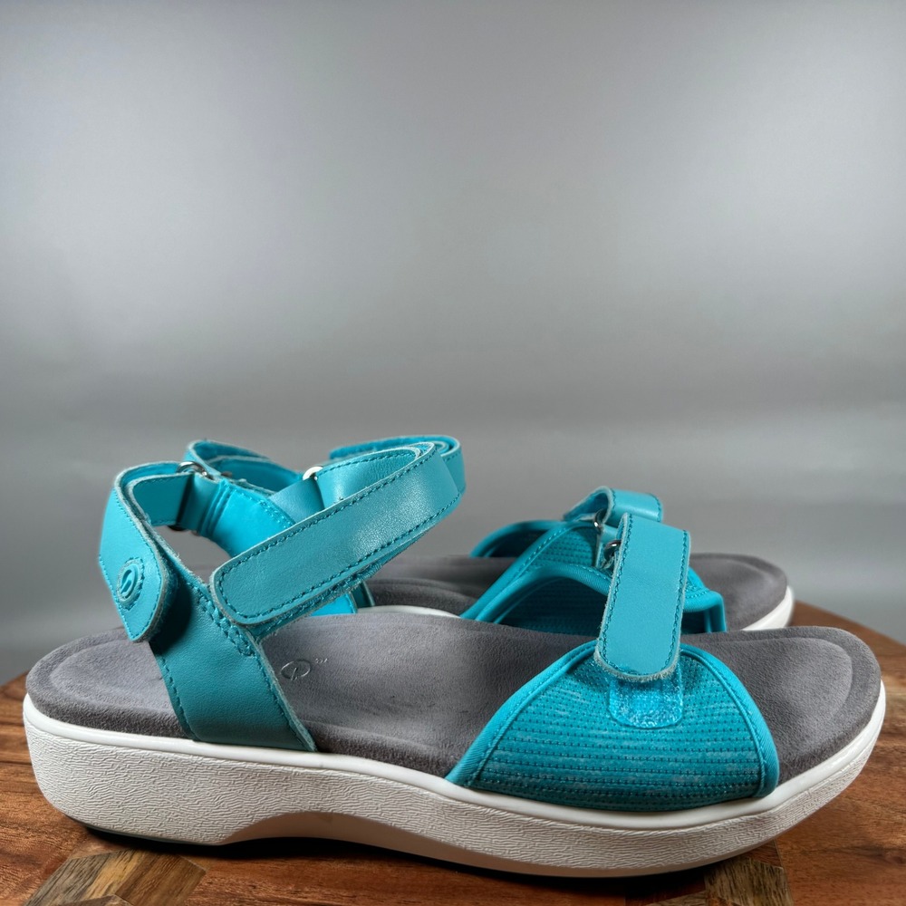 TRAQ by Alegria Qarma Turquoise Blue Comfort Walking Sandals Womens 35 US 5-5.5